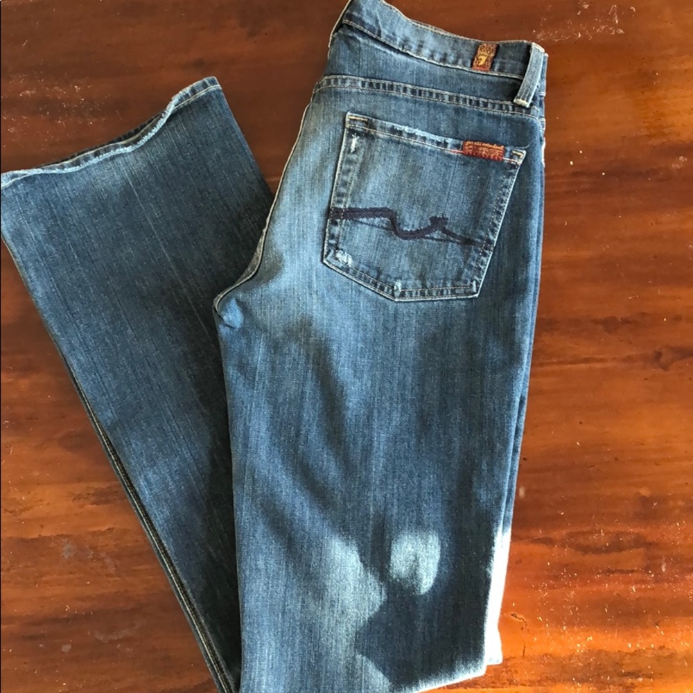 7 for all mankind high waist bootcut jeans size 27